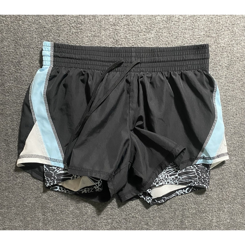 Champion Women Blue Athletic Shorts Drawstring with Duo Dry Size M